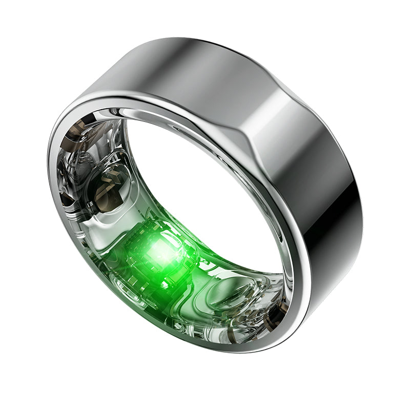 smart ring silver titanium made
