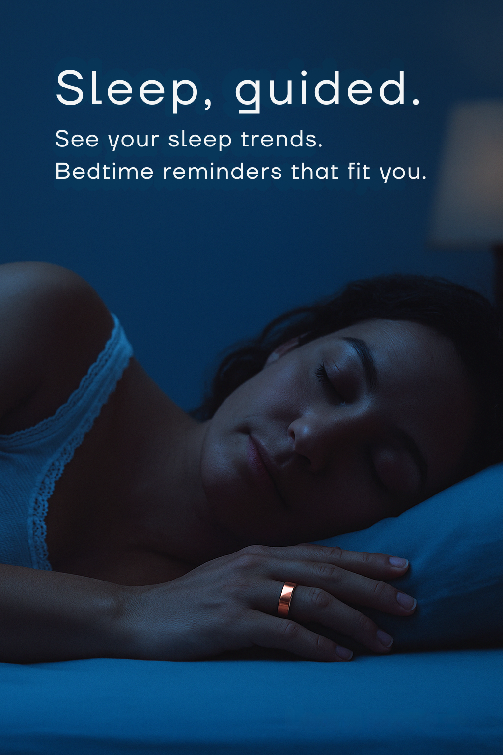 score sleeping smart ring gold rose